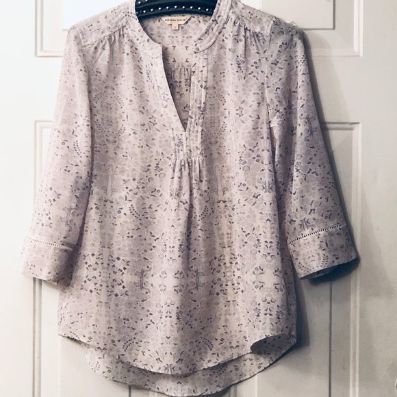 Rebecca Taylor Tops - Rebecca Taylor Lavender Floral Blouse